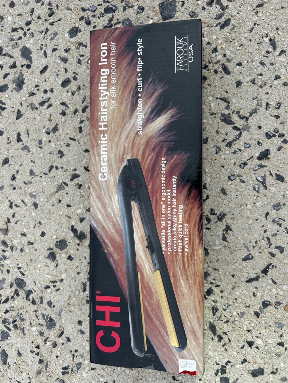CHI Ceramic Hairstyling Iron - Black with Gold Plates